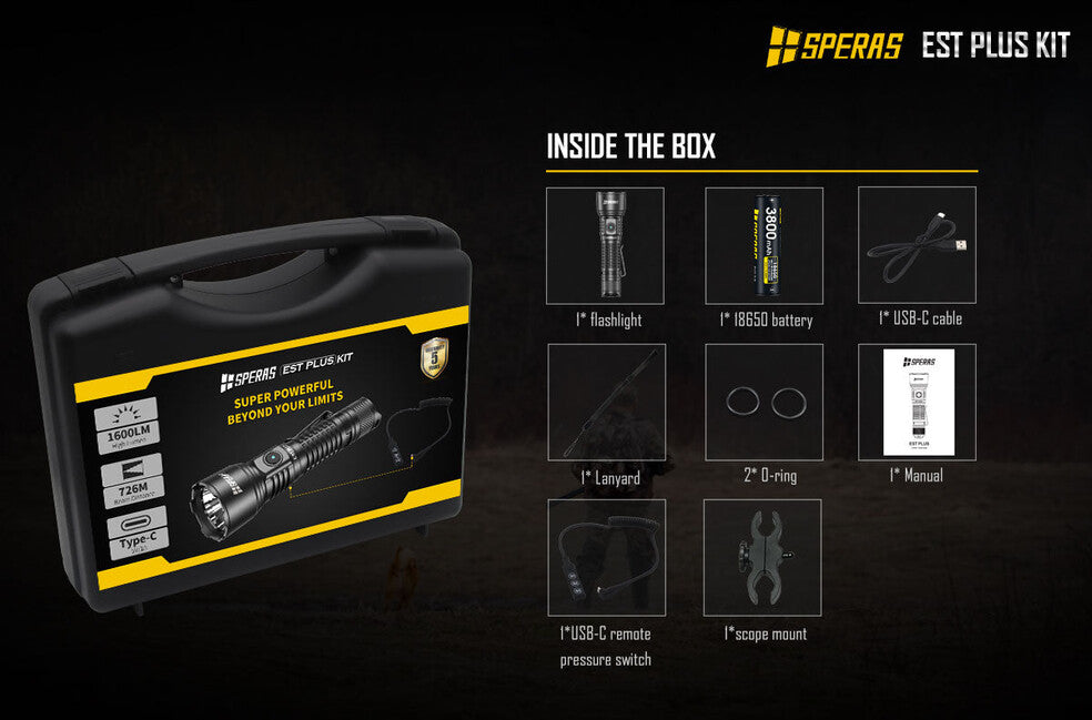Speras EST Plus Flashlight Kit 2100LM 726M