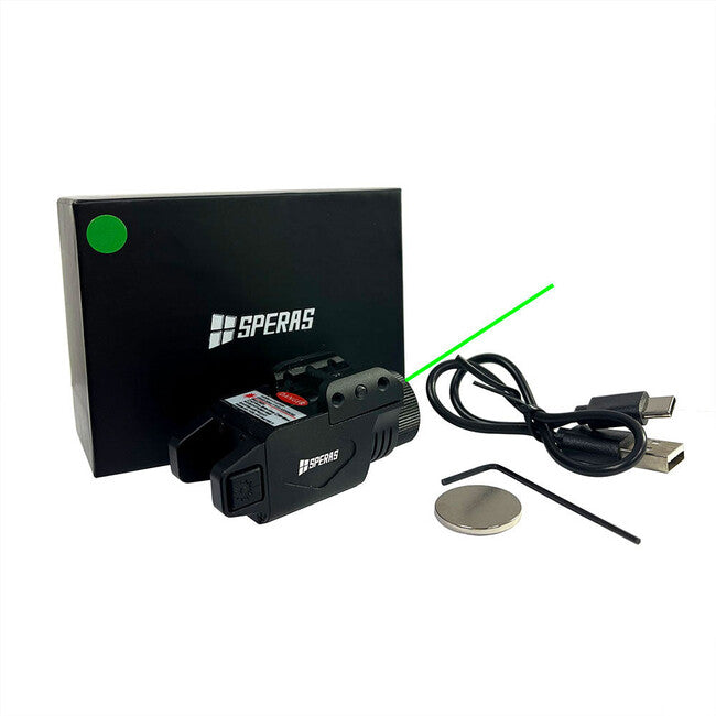 Speras WL20-GL Rechargeable Pistol Light with Green Laser, 500LM