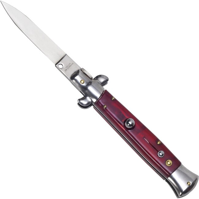Haller Pocket Knife Spring Stiletto, Red