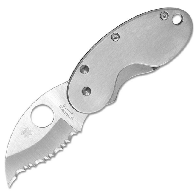 Spyderco Cricket Folding Knife, 4.7 cm, Full Steel