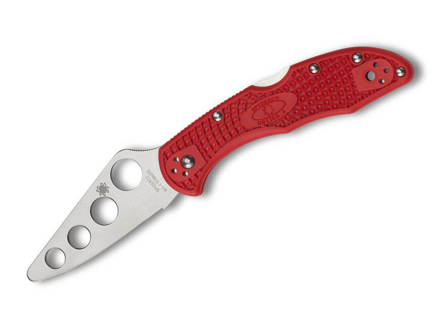 Spyderco Delica 4 Lightweight Trainer Knife, Red