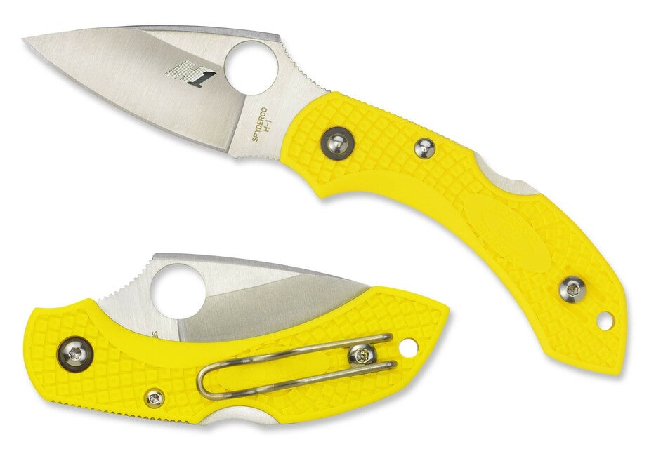 Spyderco Dragonfly 2 Salt Lightweight Folding Knife, Yellow, 5.7 cm, FRN
