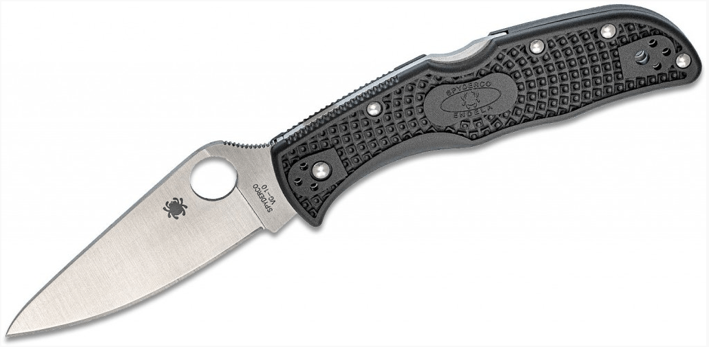 Spyderco Endela Lightweight Folding Knife 8.7cm, Black FRN