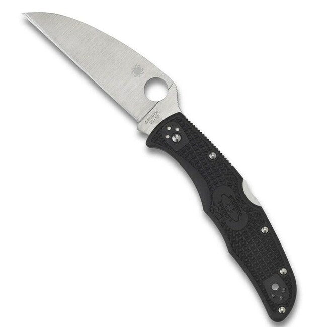 Spyderco Endura 4 Wharncliffe Pocket Knife, Black, FRN, 9.6 cm