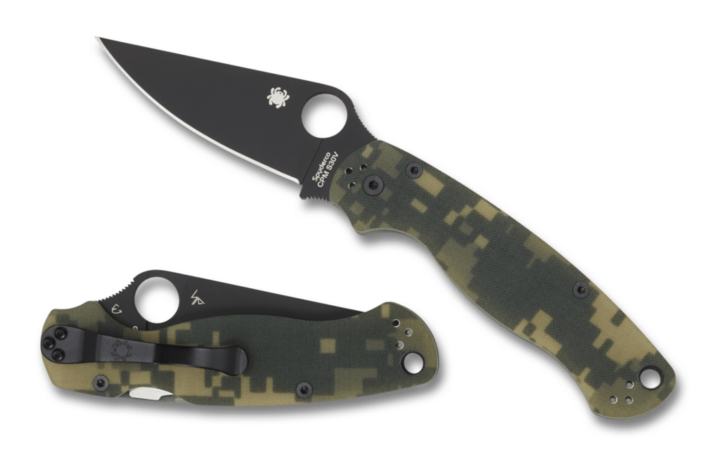 Spyderco Para Military 2 Folding Knife 8.7cm, Black Camo G10