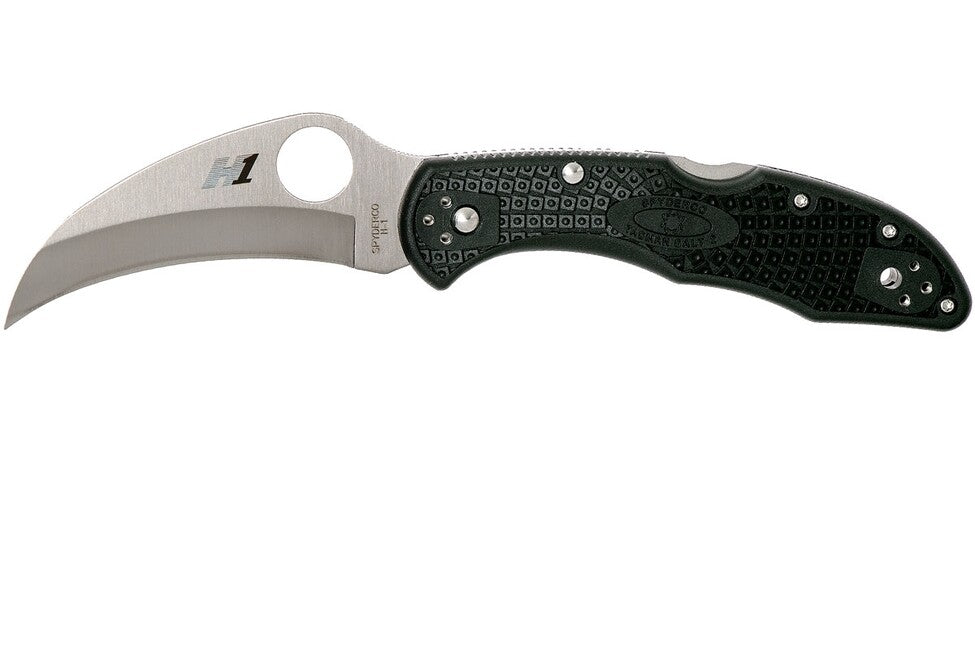 Spyderco Tasman Salt 2 Folding Knife, Black, FRN, 7.4cm