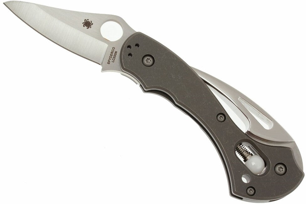 Spyderco Tusk Folding Knife 6cm, Grey, Titanium