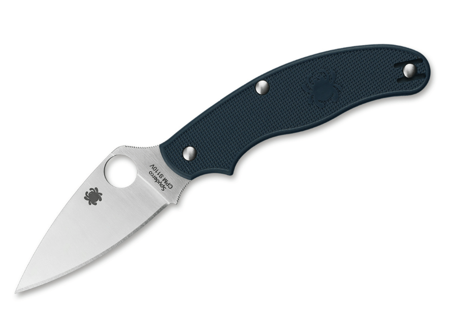 Spyderco UK Penknife Folding Knife, 7.5cm, Navy Blue