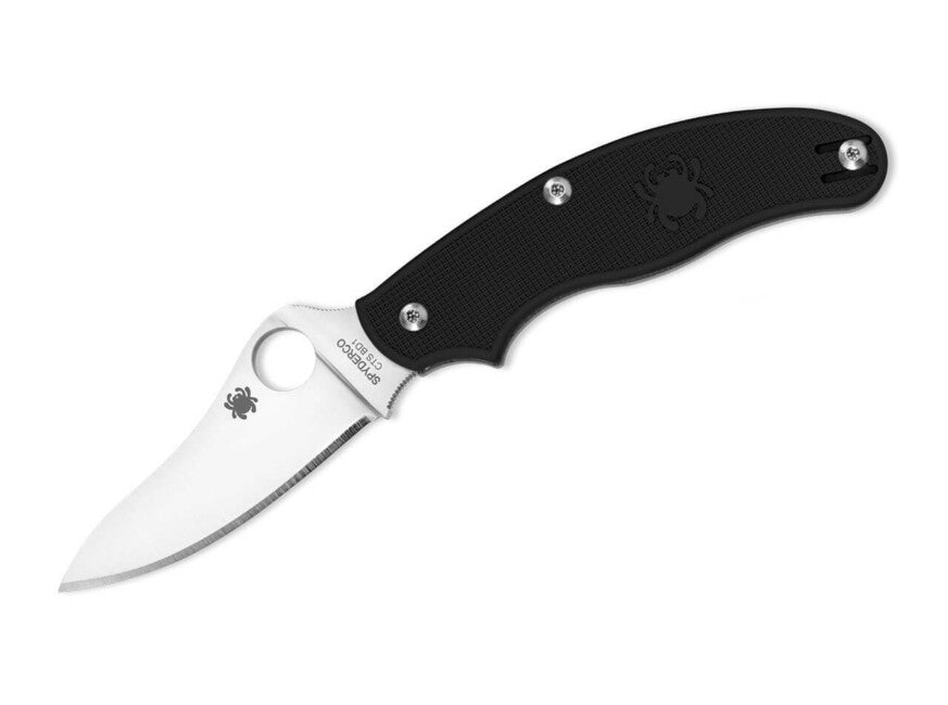 Spyderco UK Penknife Folding Knife 7.6cm, Black, FRN