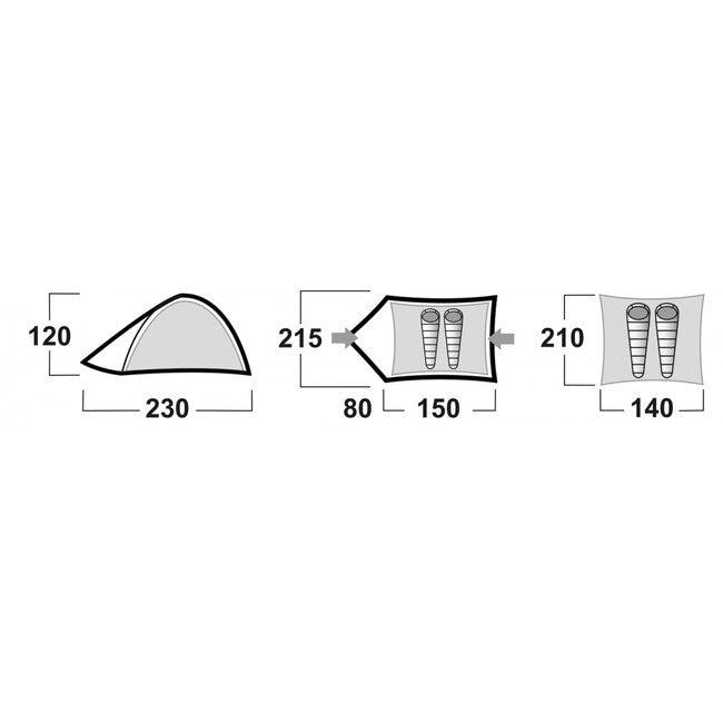 HUSKY Ultralight Sawaj 2 Tent, Green