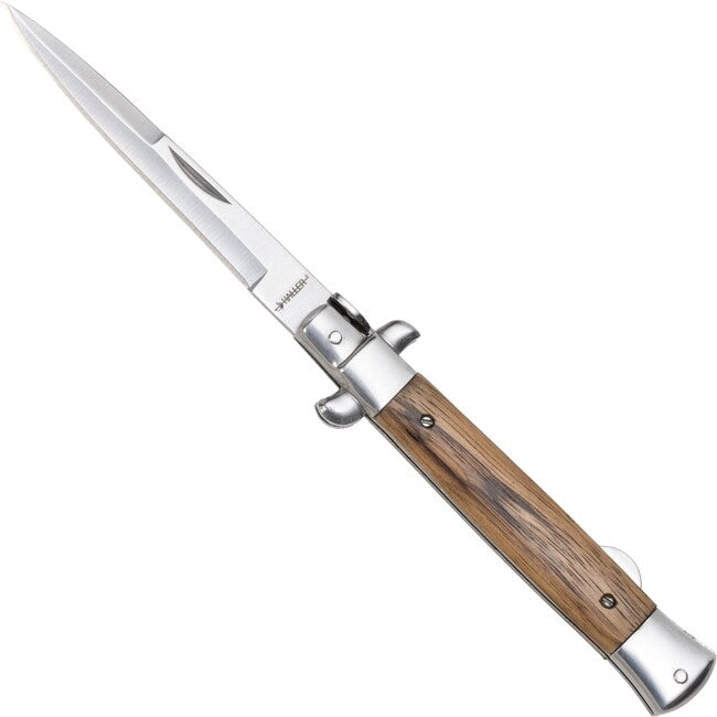 Haller Stiletto Pocket Knife, Zebrawood