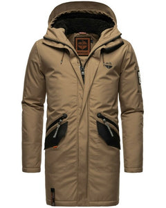 Stone Harbour RAGAAN men's winter jacket with hood, brown