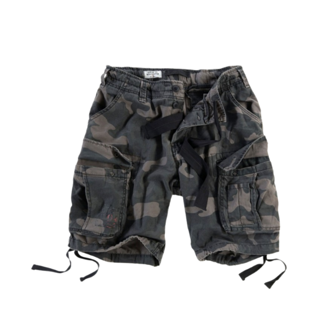 Surplus Vintage Shorts, Black-Camo