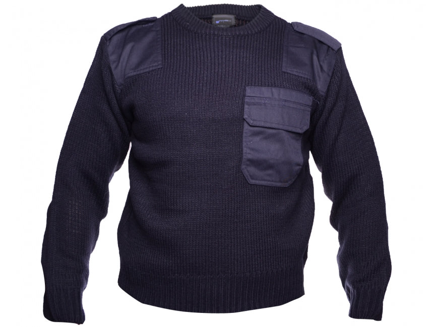 O&T BW Security Sweater, Navy Blue and Purple
