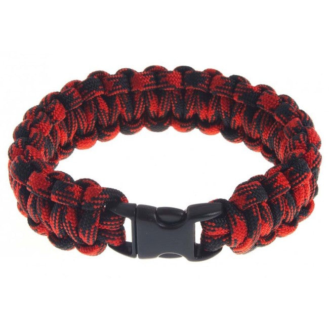 O&T Paracord Bracelet, Red and Black