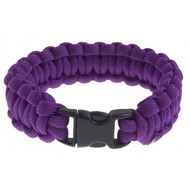 O&T Paracord Bracelet with Plastic Buckle, Purple