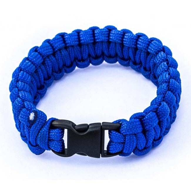 O&T Paracord Bracelet with Plastic Buckle, Blue