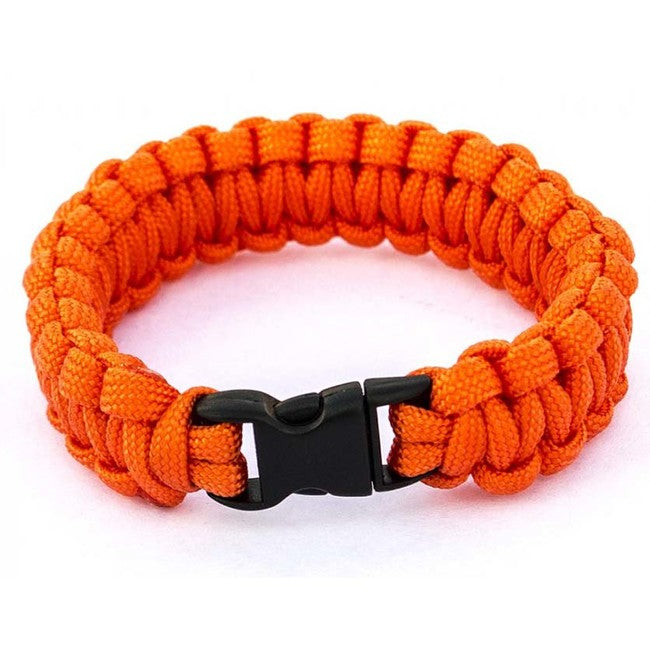 O&T Paracord Bracelet with Plastic Buckle, Orange