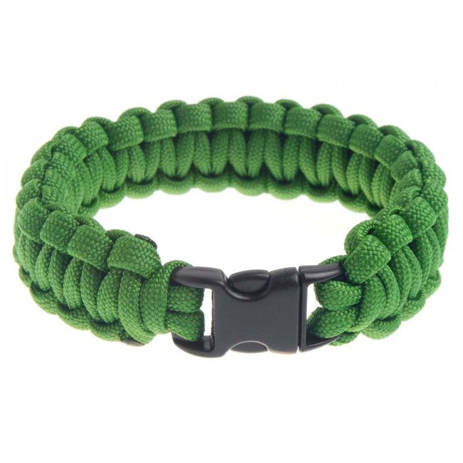 O&T Paracord Bracelet with Plastic Clasp, Green
