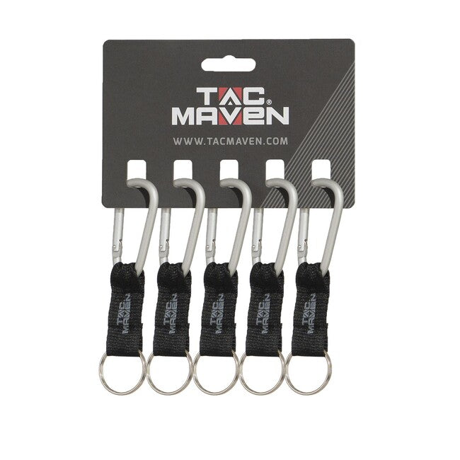 Tac Maven Carabiner with Keychain 6mm, Silver