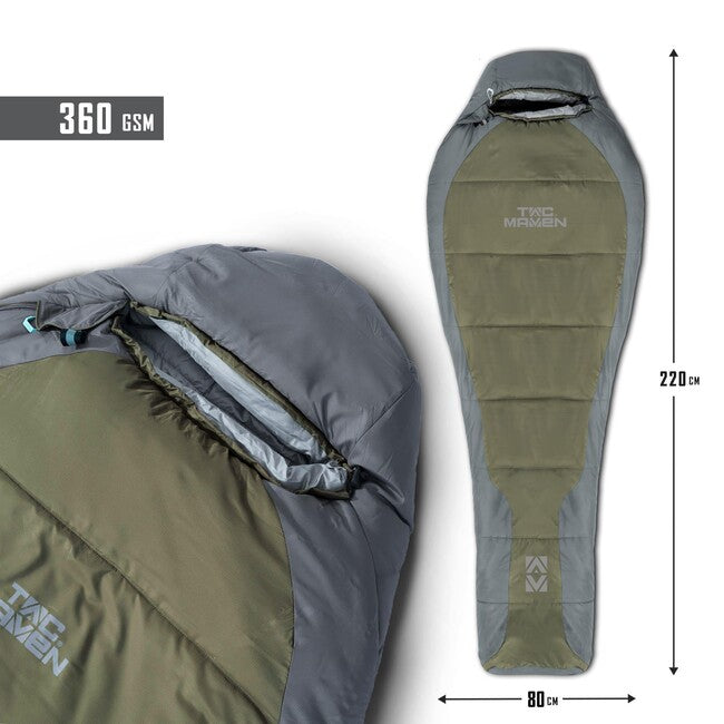 Tac Maven Mummy Sleeping Bag 360gr/m², RAL7013/Mix