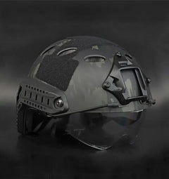 DRAGOWA Tactical Fast PJ taktická helma s okuliarmi Bolt, CP black (bez certifikácie)