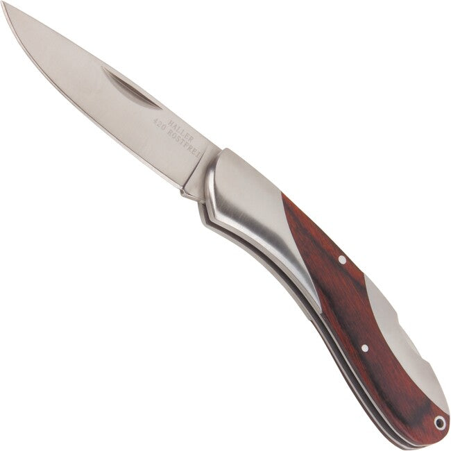 Haller Pocket Knife Tame Griff with Wood Inlay