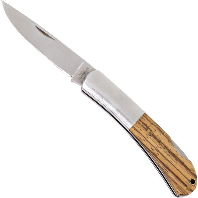 Haller Pocket Knife Tame Steel Backs Zebrawood 40411