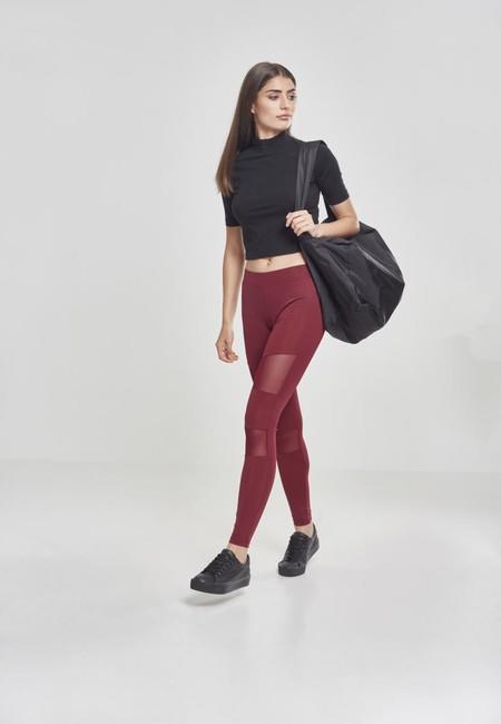 Urban Classics Women's Leggings Tech Mesh, Port