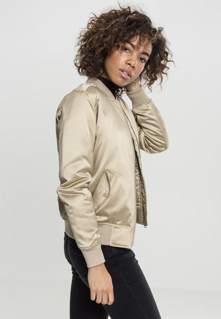 Urban Classics Women's Satin Bomber Jacket