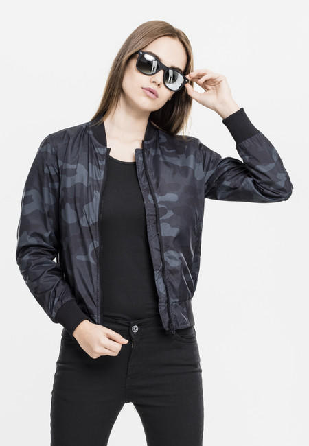Urban Classics Women's Light Bomber Jacket, Camo