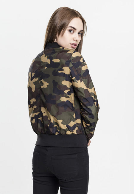 Urban Classics Women's Light Bomber Jacket, Camo