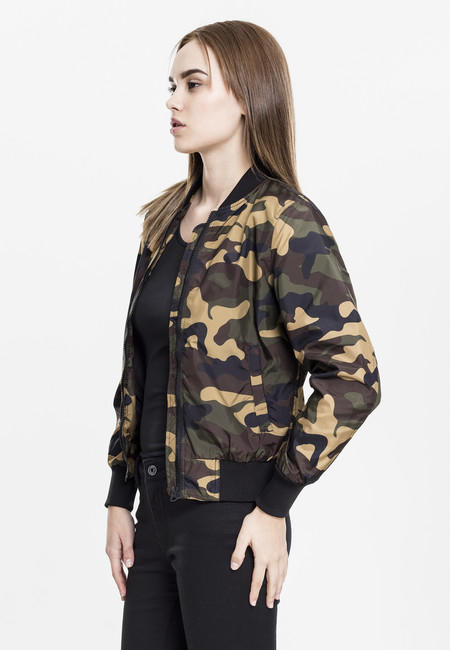 Urban Classics Women's Light Bomber Jacket, Camo