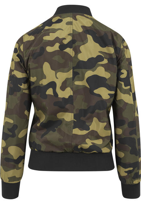 Urban Classics Women's Light Bomber Jacket, Camo