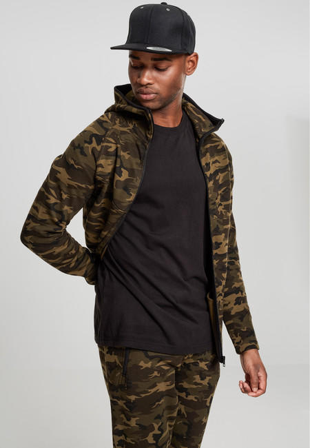 Urban Classics Men's Camo Zip Hoodie