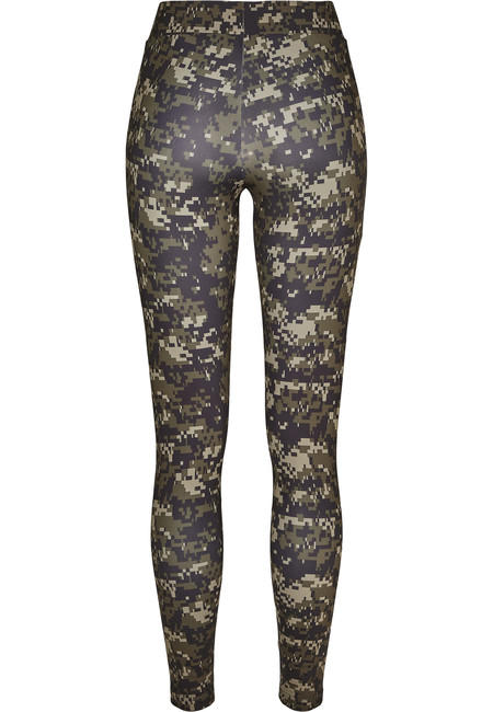 Urban Classics Women's Tech Mesh Leggings, Wood Digital Camo
