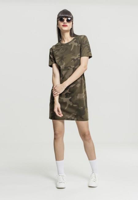 Urban Classics Women's Camouflage Dress, Olive Camo