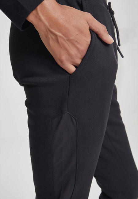 Urban Classics Women's Tech Mesh Side Stripe Sweatpants, Black