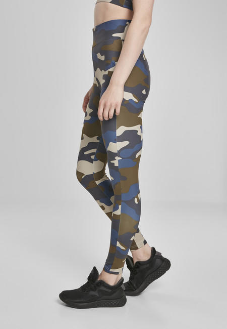 Urban Classics Women's Leggings Camo Tech, Olive Camo
