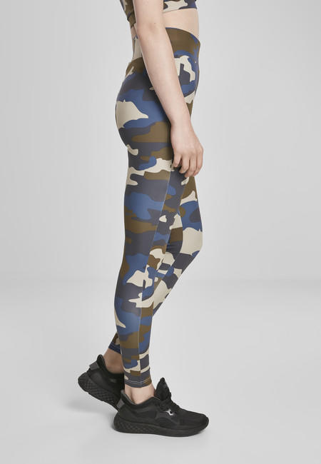 Urban Classics Women's Leggings Camo Tech, Olive Camo