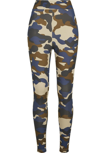 Urban Classics Women's Leggings Camo Tech, Olive Camo