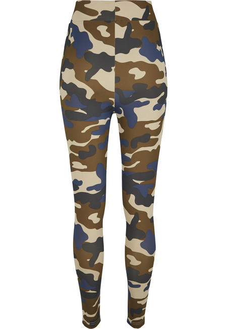 Urban Classics Women's Leggings Camo Tech, Olive Camo