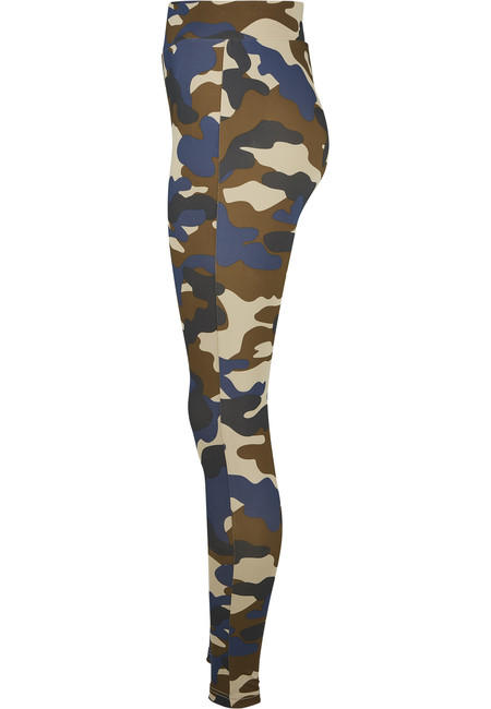 Urban Classics Women's Leggings Camo Tech, Olive Camo