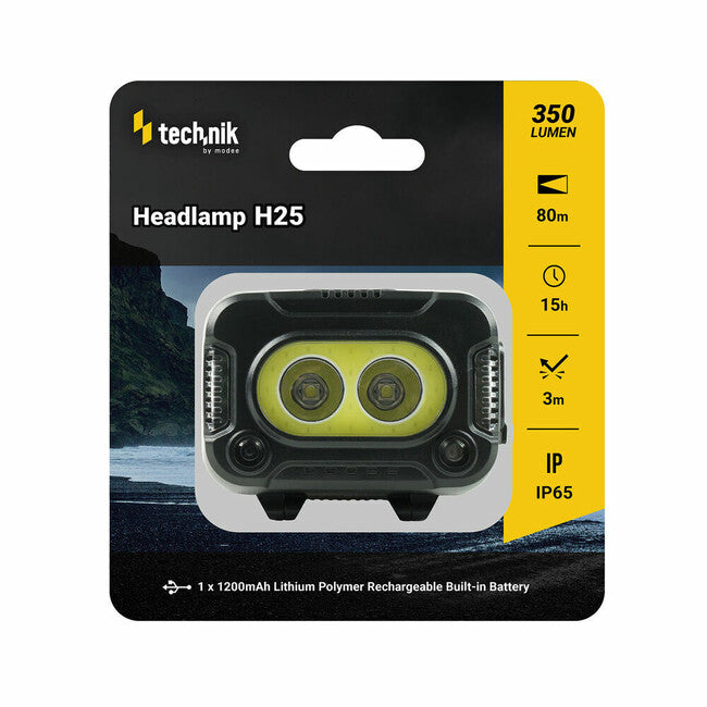 Technical Headlamp with Rubber Coating LED CREE XPG-2+LED COB USB-C Red Light Strobe