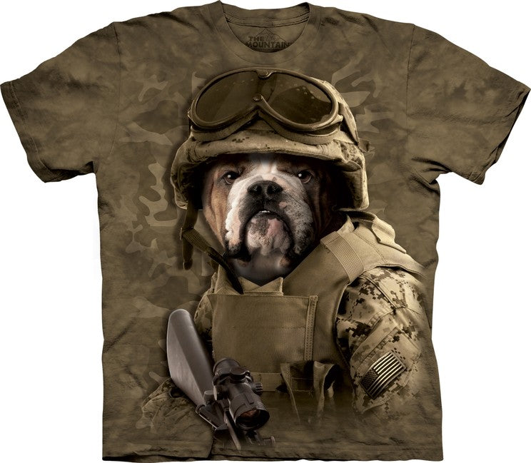 The Mountain tričko 3D armádny pes, unisex