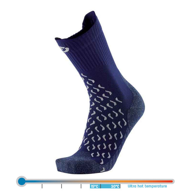 Therm-ic High Socks, Blue/White