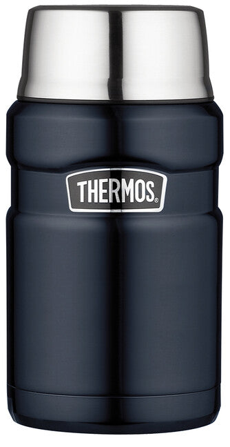 Thermos King Insulated Food Container, Stainless Steel 0.7L, Navy Blue