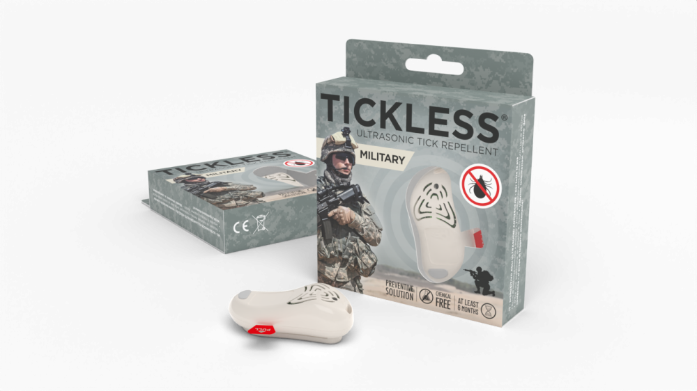 Tickless Ultrazvukový odpudzovač proti kliešťom Military, béžová