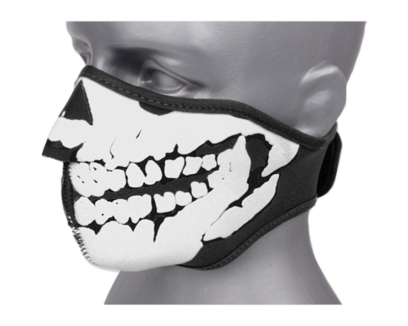 TM 3D Skull Neoprene Mask, Black