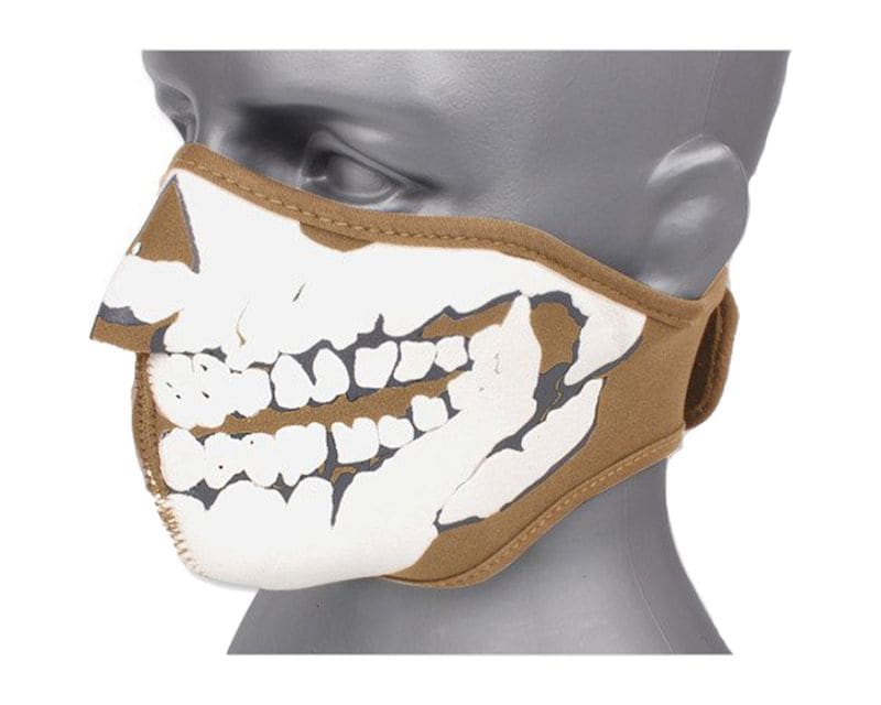 TM 3D Skull Neoprene Mask, Coyote Brown